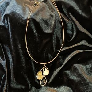 White black gray teardrop Lisa Sophia necklace